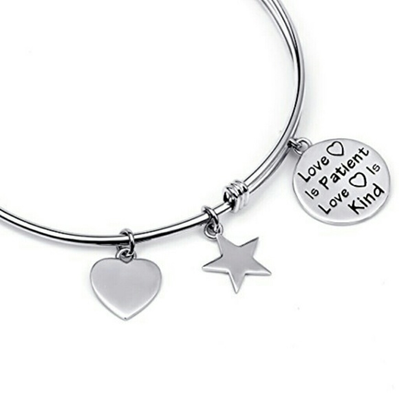 C4:  Sterling Silver  Love Is Patient & Kind Bracelet - Picture 2 of 5